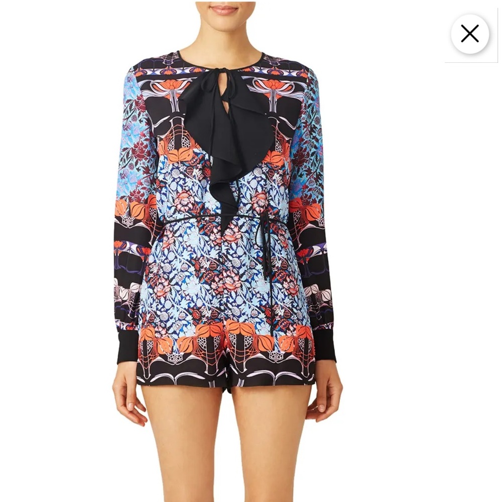 Clover Canyon New Horizons‎ Artsy Short romper XS S 70s Inspired blue orange